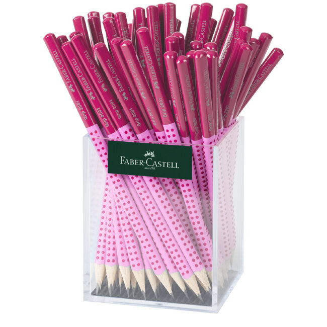 Карандаш ч/г Faber-Castell "Grip 2001 Two Tone" HB, трехгранный, заточен., светло-розовый/розовый корпус