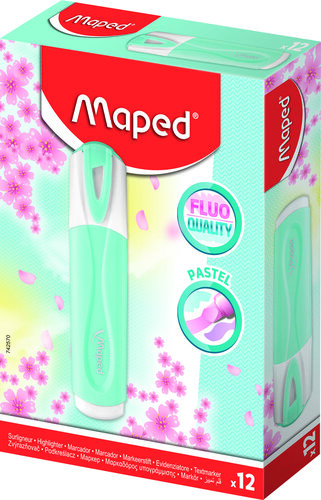 Текстовыделитель MAPED FLUO PEP'S CLASSIC голубой 1-5мм, ПАСТЕЛЬ