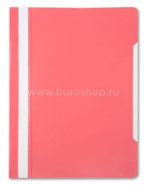 Папка-скоросшиватель Бюрократ -PS20PINK A4 прозрач.верх.лист пластик розовый 0.12/0.16 