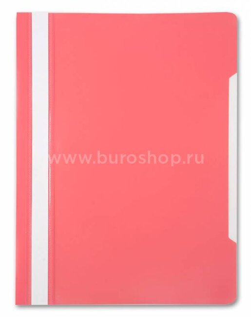 Папка-скоросшиватель Бюрократ -PS20PINK A4 прозрач.верх.лист пластик розовый 0.12/0.16 