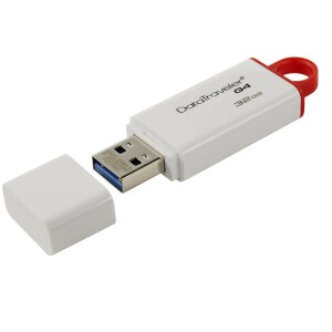 Память Kingston "DTIG4" 32GB, USB 3.0 Flash Drive, белый