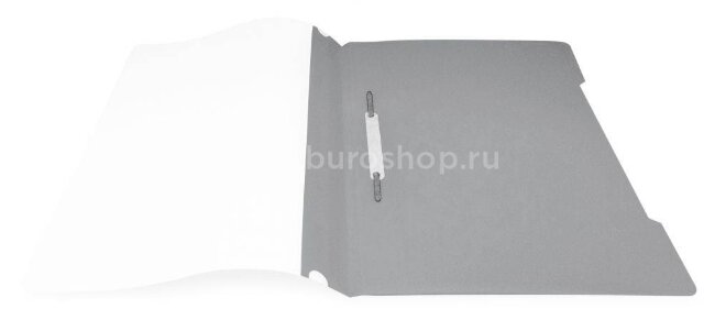 Папка-скоросшиватель Бюрократ Люкс -PSL20GREY A4 прозрач.верх.лист пластик серый 0.14/0.18