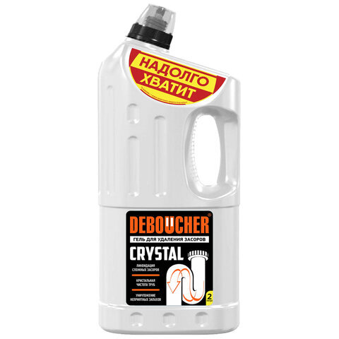 Гель для прочистки канализационных труб 2 л, DEBOUCHER "Crystal", 207009 Гель для прочистки канализационных труб 2 л, DEBOUCHER "Crystal", 207009