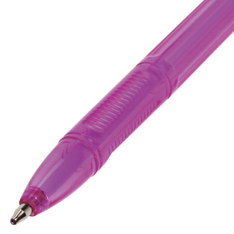 Ручка шариковая BRAUBERG "X-333" VIOLET, ФИОЛЕТОВАЯ, корпус тонированный фиолетовый, узел 0,7 мм, линия письма 0,35 мм, BP158