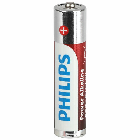 Батарейки алкалиновые "мизинчиковые", PHILIPS Power Alkaline, ААА (LR03, 15А), Б0064681 Батарейки алкалиновые "мизинчиковые", PHILIPS Power Alkaline, ААА (LR03, 15А), Б0064681