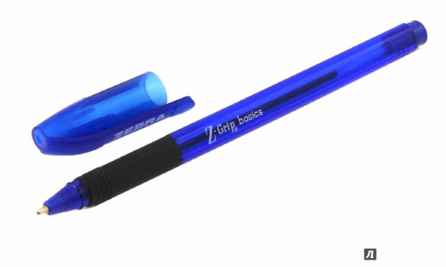 Ручка шариковая Zebra Z-GRIP 1мм треугол. резин. манжета синий синие чернила Ручка шариковая Zebra Z-GRIP 1мм треугол. резин. манжета синий синие чернила